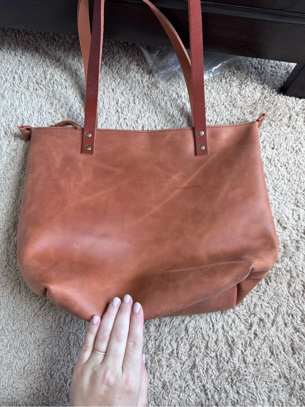 Portland Leather medium zip tote
